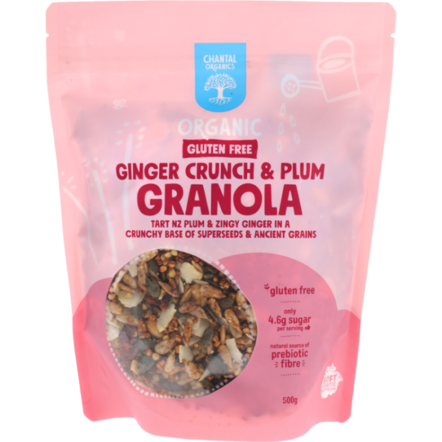 Chantal | Organic GF Ginger Crunch & Plum Granola / 500g