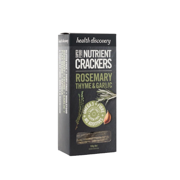 Health Discovery | Nutrient Crackers - Rosemary, Thyme & Garlic / 150g