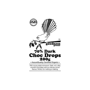 Choc Drops - 70% Dark / 200g